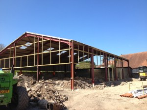 Bits of walls.  Piles of rubble.  All good progress.